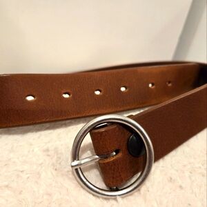 Brown leather belt